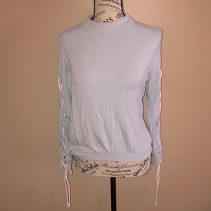 Lace Up Sleeved Shirt